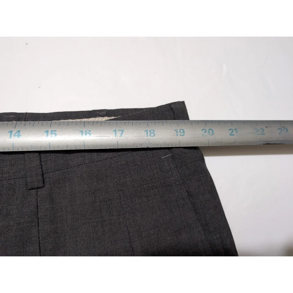 Lot of 2 Vintage HART SCHAFFNER & MARX 100% Wool Dress Pants Brown Gray 38 x 27